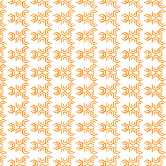 Flower geometric pattern. Seamless vector background. White and gray ornament