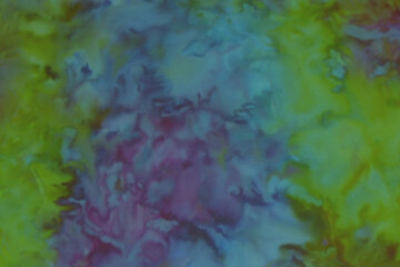 Background of runny colors, watercolor, wash, background, stains, bleeding, blended