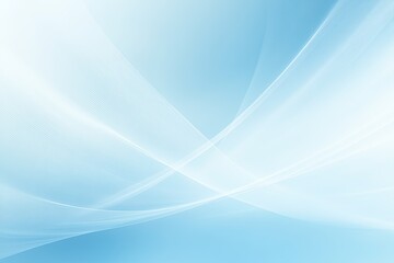 Naklejka premium Light blue background with blurred white waves, featuring a minimalist, light, and airy design
