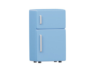 Refrigerator icon 3d render illustration