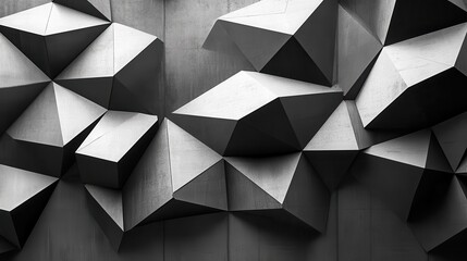 Fototapeta premium Abstract Geometric Shapes with Shadows on Textured Wall Surface