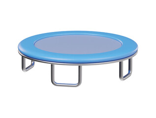 trampoline playground element icon 3d render illustration