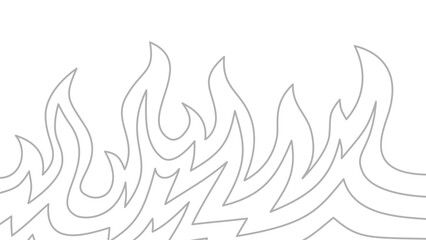 Background with fire lines. Outline of flames background. Continuous fire line design. Flame outline background. Fire Background. flame Background. doodle fire background. Flame Seamless Pattern.