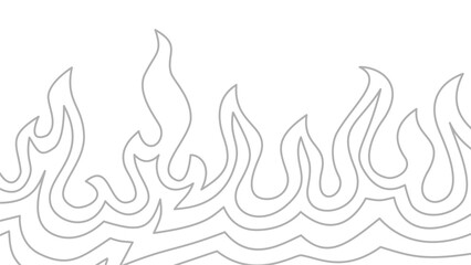 Background with fire lines. Outline of flames background. Continuous fire line design. Flame outline background. Fire Background. flame Background. doodle fire background. Flame Seamless Pattern.