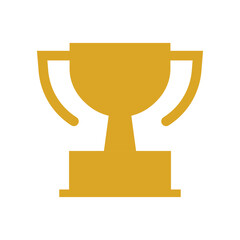 Trophy icon logo silhouette design template isolated illustration