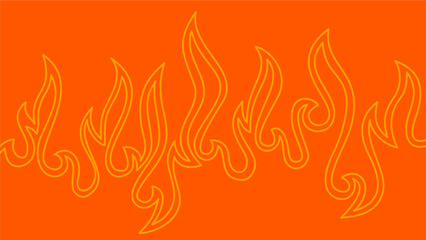Background with fire lines. Outline of flames background. Continuous fire line design. Flame outline background. Fire Background. flame Background. doodle fire background. Flame Seamless Pattern.
