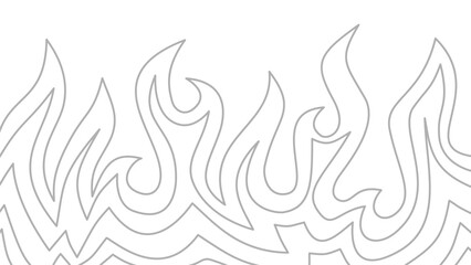 Background with fire lines. Outline of flames background. Continuous fire line design. Flame outline background. Fire Background. flame Background. doodle fire background. Flame Seamless Pattern.