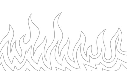 Background with fire lines. Outline of flames background. Continuous fire line design. Flame outline background. Fire Background. flame Background. doodle fire background. Flame Seamless Pattern.