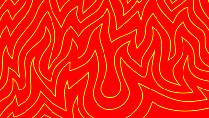 Background with fire lines. Outline of flames background. Continuous fire line design. Flame outline background. Fire Background. flame Background. doodle fire background. Flame Seamless Pattern.