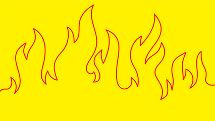 Background with fire lines. Outline of flames background. Continuous fire line design. Flame outline background. Fire Background. flame Background. doodle fire background. Flame Seamless Pattern.