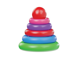 3d ring toy icon isolate render illustration