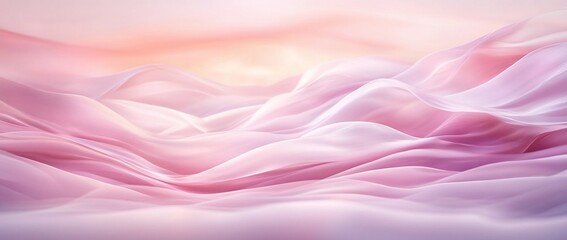 Obraz premium Soft pink fabric waves, abstract background.