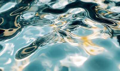 Fototapeta premium Abstract water surface reflections, dynamic light effects, possible use in design