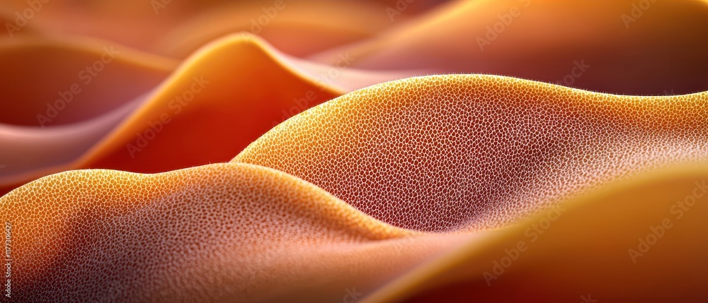 Poster Abstract waves in warm hues create a serene and calming visual experience.
