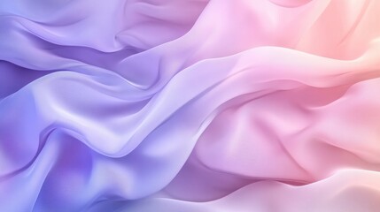 Fototapeta premium Elegant Flowing Fabric Texture in Purple and Pink Gradient for Modern