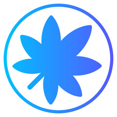 Cannabis gradient icon