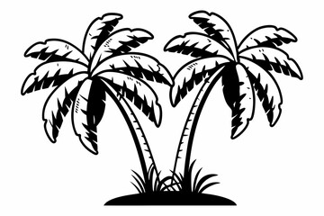 Obraz premium palm tree vector