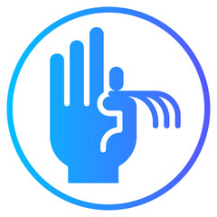 hair pulling gradient icon
