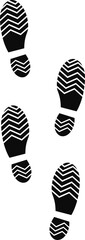 Silhouette Footprint or Shoe Sole Pattern Print