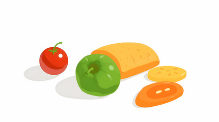 food isolated on a white background