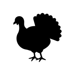 Turkey bird silhouette vector illustration design on white background.