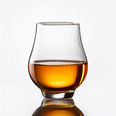 Close-up of a premium whisky tumbler filled with a rich, golden spirit, perfect for alcohol-related advertising or bar menus