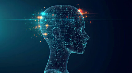 Conceptual Visualization of Artificial Intelligence in a Futuristic Setting