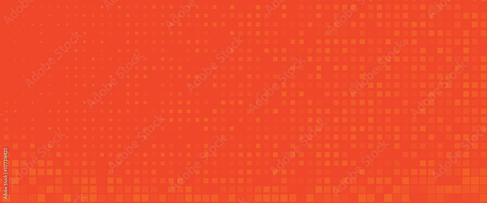 Aufkleber dots halftone orange color pattern gradient texture with technology digital background. dots pop art