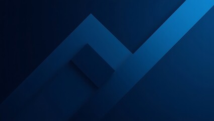 Fototapeta premium Abstract geometric digital artwork featuring overlapping diagonal lines in shades of blue, creating depth and dimension. A sleek, modern, and dynamic composition.