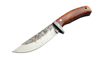 Survival knife isolated on white transparent background