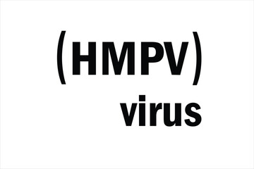 HMPV virus latter sign illustration on white background. hmpv vector.