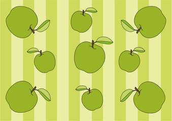apple green fabric pattern design.wrapping paper and wale design pattern background illustration vector