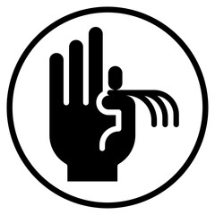 hair pulling glyph icon