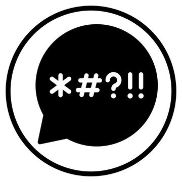 swear glyph icon