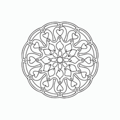illustration of a background with mandala flowers