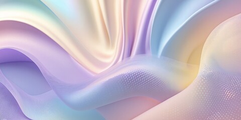 3d Holographic background gradient pastel purple, blue, orange, yellow, pink abstract lines print from the waves modern graphic texture geometric pattern with halftone dots designs