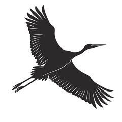 creat a sillhoute white black crow vulture bird with white bg