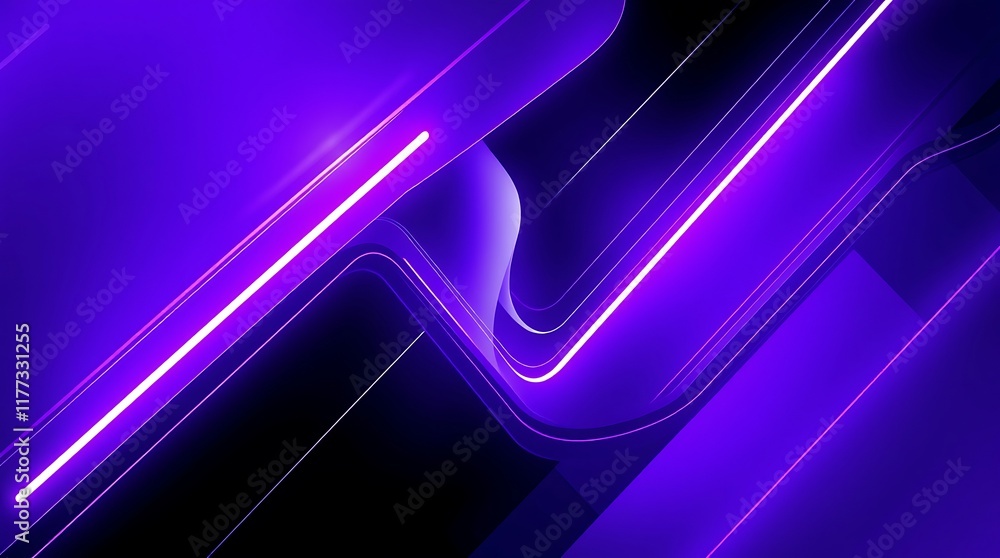 Poster abstract neon lines: a captivating abstract background with vibrant, glowing neon lines in shades of