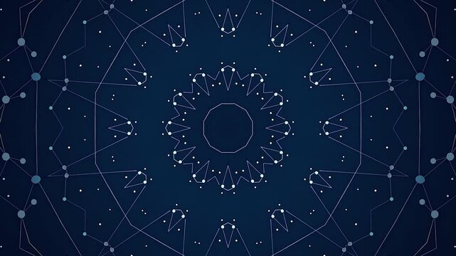 light science connection video tech mandala pattern video background
