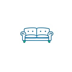 Cozy Couch Line Art Icon