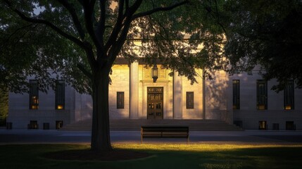 Federal Reserve building facade showcasing the iconic architecture and symbolic representation of economic stability and monetary policy in the United States.