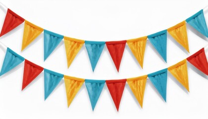 Bright Multicolored Triangular Fabric Bunting Garland for Party Decorations, Festivals, Birthdays, or Outdoor Celebrations