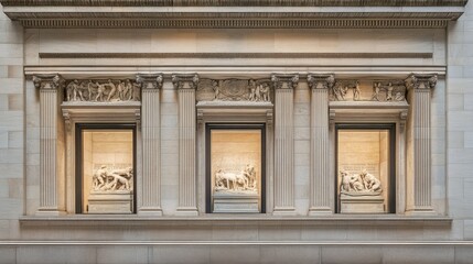 Obraz premium Federal Reserve building facade showcasing the iconic architecture and symbolic representation of economic stability and monetary policy in the United States.