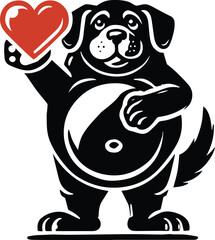 puppy with heart