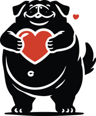 puppy with heart