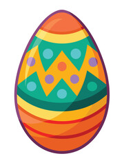 Easter day egg vector art on white background
