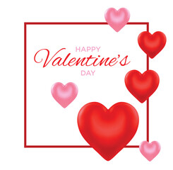 Vector Happy Valentines Day Card Cover stock illustration