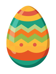 Easter day egg vector art on white background
