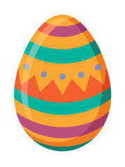 Easter day egg vector art on white background
