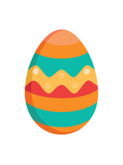 Easter day egg vector art on white background
